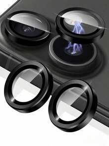 3pcs Camera Lens Protective Film Compatible With IPhone 16e, 11-16 Pro Max Gift For Birthday, Family, Friends Alloy Metal With Tempered Glass Full Cover, Lens Protector, Phone Accessories Waterproof Shockproof Anti-Fall Anti-Fall Scratch Resistant Anti-Fingerprint - Black - View 21