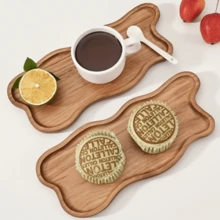 1 pieza Bandeja de madera de acacia, bandeja arcoíris, bandeja de té estilo europeo, bandeja de pan de cocina, bandeja de aperitivos de frutas para el té de la tarde, bandeja de servir y plato de madera maciza asimétrica, plato de cena de madera ligera, adecuada para desayuno, café, té, aperitivos, plantas, desayuno, decoración de habitaciones, accesorios de cocina, regalo ideal para Navidad, Halloween, Acción de Gracias