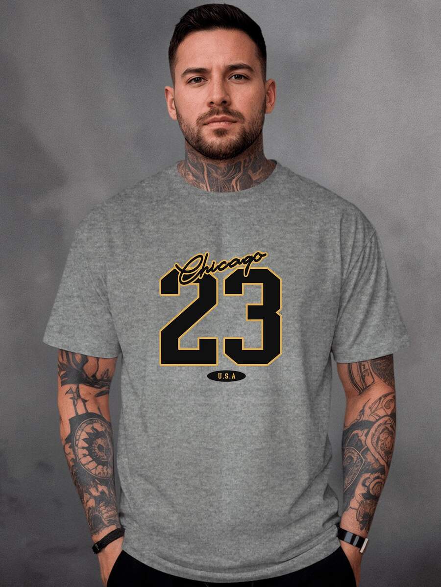 Men T-Shirts - 灰色 - 查看 1
