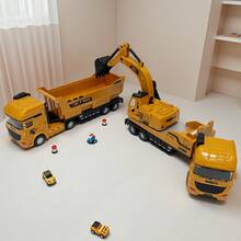 玩具，儿童玩具，玩具车，工程车，工程卡车，玩具工程车，工程车模型，惯性动力推拉玩具，儿童工程卡车，节日礼物，生日礼物，儿童游戏，圣诞节，万圣节，节日玩具，男孩礼物，挖掘机，搅拌车 - 彩色 - 查看 9