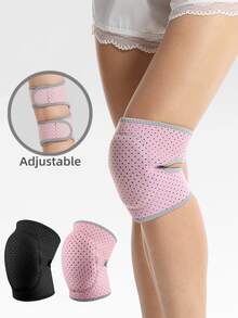 Rodilleras unisex para jóvenes, protegen las rodillas, suaves y transpirables, adecuadas para voleibol, baloncesto, fútbol, danza, yoga, tenis, running, ciclismo, fitness, escalada, lucha y otros deportes - Multicolor - Ver 1