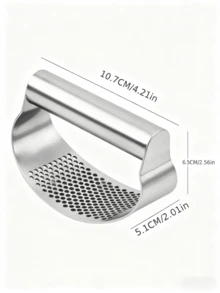 1pcs Kitchen Garlic Press, 2025 New Model Garlic Grinder With Peeling Function, Kitchen Garlic Mashing Tool (Silver Style A), Labor-Saving Kitchen Tool For Women, Christmas Gift - Silver - View 5