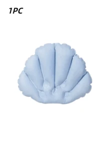 1/2pcs Bathroom Suction Cup Bath Pillow, Portable Inflatable Bath Cushion, Fashionable Bathroom Accessory, Inflatable Bed, Suitable For All Seasons, Super Soft & Comfortable, Ergonomic Design Contours To Back Of Head, Zero Gravity Inflatable Pillow - Multicolor - View 12