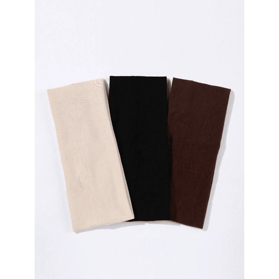 3pcs Women Plain Stretchy Yoga Headband, Comfortable For Sports, Yoga, Washing Face, Makeup, Eye Mask, Outdoor, Party, School Stuff, College, Headbands Fall Winter Hair Band Hair Accessories For Women For Vacation Outfits Woman - Multicolor-2 - View 1