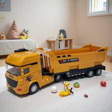 玩具，儿童玩具，玩具车，工程车，工程卡车，玩具工程车，工程车模型，惯性动力推拉玩具，儿童工程卡车，节日礼物，生日礼物，儿童游戏，圣诞节，万圣节，节日玩具，男孩礼物，挖掘机，搅拌车 - 彩色 - 查看 4