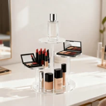 1 套亚克力展示架，多功能收纳架，适用于娃娃、化妆品、香水、桌面收纳 - 彩色 - 查看 2