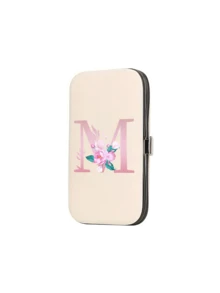 Bộ dụng cụ làm móng du lịch 7 món in họa tiết hoa và chữ cái, chữ A-Y màu hồng, hộp đựng dụng cụ chăm sóc móng dung tích lớn, bao gồm các dụng cụ bằng thép không gỉ, kìm cắt móng siêu sắc bén chống thấm nước, hộp đựng kìm cắt móng thiết kế cổ điển, thích hợp cho việc làm đẹp di động, du lịch, dã ngoại, trường nội trú và sử dụng tại nhà. - Nhiều màu - Xem 21