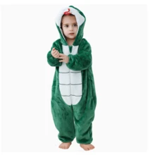 Mono unisex para gatear de bebés de 0 a 3 años, disponible en 6 colores y 6 diseños diferentes, con 6 diseños de animales cartoon: conejo blanco, cerdito, dinosaurio azul, serpentita verde, ternero marrón y ardilla marrón, pato. Es cómodo, suave y cálido, perfecto para usar en temporadas de otoño e invierno; funciona tanto como ropa para gatear como prenda versátil que se puede usar tanto en casa como fuera. - Verde - Ver 11
