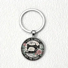 Fashionable Zinc Alloy Keychain - Creative American Wreath Sewing Machine Design, Stylish, Non-Woven Fabric Material (PVC/Leather), Suitable For Fashionable Men, Ideal For Family And Friend Gatherings, Colleague Birthdays, Graduation Ceremonies, Souvenirs Valentine's Day Car Accessories Bag Charm School Cute Goth Y2k Bag Lanyards With Id Holder Car Accessories Bag Charms Christmas Gift Car Accessories Teacher Sister Gift Ideas