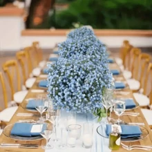 630 Sky Blue Artificial Stars - Suitable For DIY Wedding And Engagement Decoration, Bridal Bouquet, Vase Filling, Valentine's Day And Mother's Day Gifts, Bedroom And Living Room Desktop Center Decoration, Spring Home Decoration,Christmas Decor,Fake Plants - Multicolor - View 3