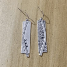 1 Pair Vintage Geometric Line Pendant Earrings, Bohemian Style Suitable For Women's Daily Wear And Gifts, All Seasons