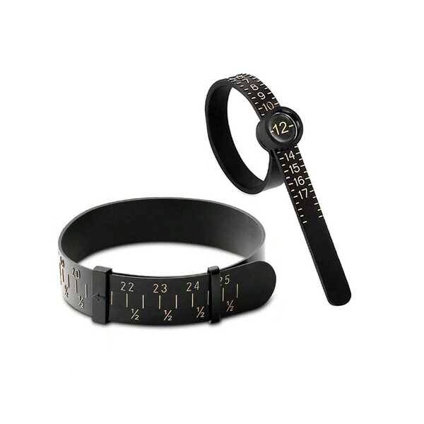 珠宝测量工具，带镜子的腕环尺寸器套装，美国尺寸 0-17，适用于男士和女士戒指和手镯测量