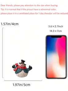 1pc Adorable Christmas Snowman Resin Figures Collection: Cute And Delightful Holiday Decorations With Intricate Holiday Details (Christmas Tree, Star, Gifts, Etc.). Perfect For Home Windowsills, Mantels, Tabletops, Or As Charming Christmas Tree Ornaments. Suitable For Room Decoration, Home Decoration, Birthday Decoration, Kitchen Decoration, Wedding Decoration, Bedroom Decoration, Living Room Decoration, Gifts, And Party Decorations.