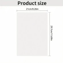 5/10张 A4尺寸空白水溶性刺绣稳定纸 - DIY刺绣纸，可打印中等重量纸 - 适用于手工和机器刺绣，兼容打印和绘制图案，刺绣工具，刺绣配件，尺寸可定制，适用于家居用品、DIY手工项目、成人工艺品、缝纫配件、十字绣、缝纫面料、缝纫图案、工艺用品、生日礼物、个性化礼物、送给祖父母的礼物 - 彩色 - 查看 12