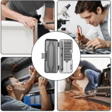 46-In-1 Rechargeable Precision Electric Screwdriver With Magnetic Tips - Grå - Visa 4