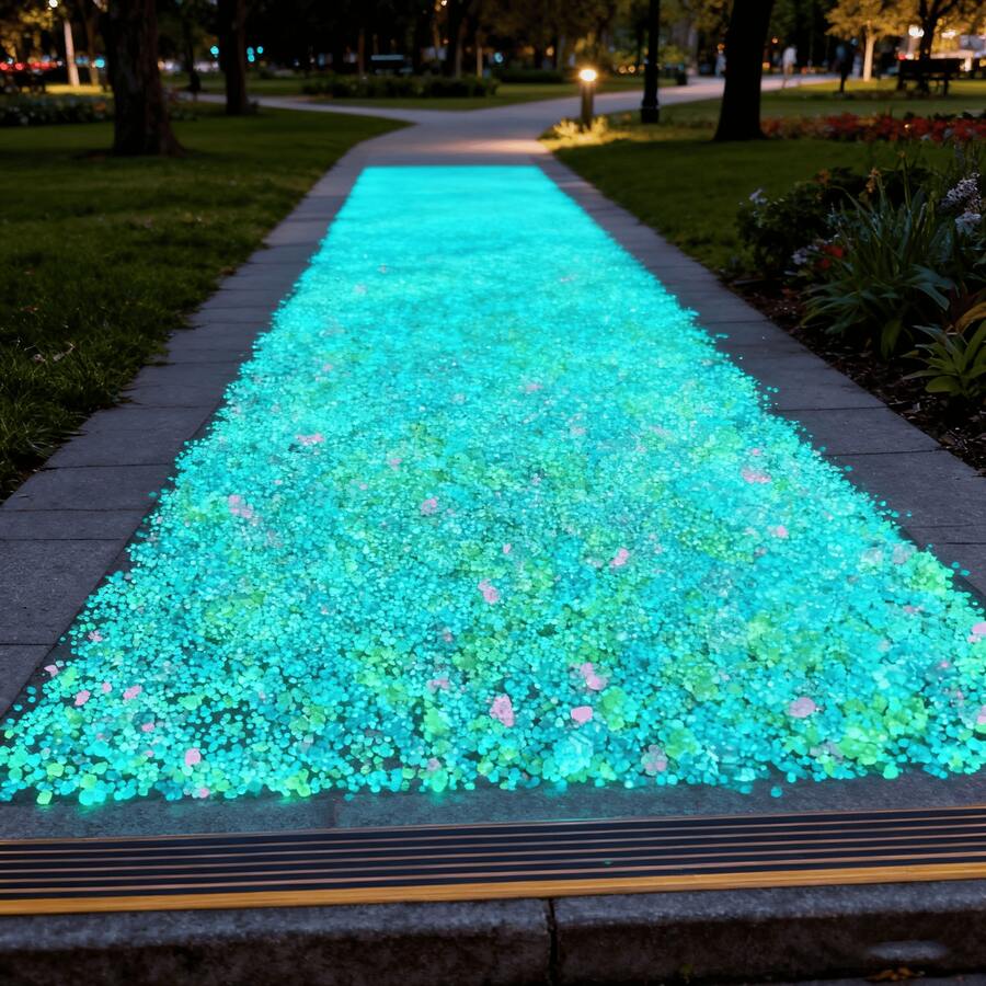 5000 Glow Stones, Solar-Powered Outdoor Garden Path Stones, Luminous Pebbles, Suitable For Garden Path Decoration, Aquarium Decoration, Landscape Lighting, And Vase Fillers. Multiple Colors Available. - 彩色 - 查看 1