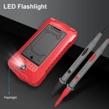 HYTAIS Digital Multimeter, Built-In Battery, Auto-Range Voltage Tester, Measures Voltage, Current, Capacitance, Resistance, Duty Cycle And Temperature, 6000 Counts, Black ABS Housing, Color LCD Display, Professional Electrical Test Instrument - Red - View 11