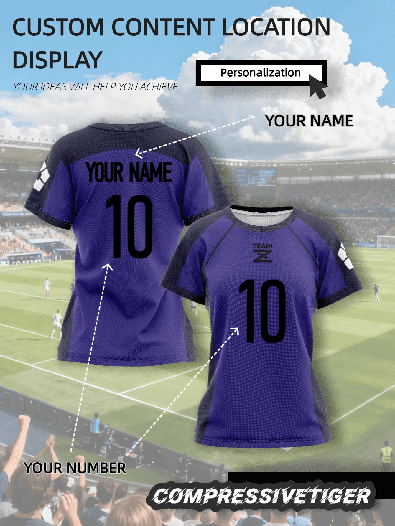 Custom Women's Anime Japan Style Blue Chain Isayama & Soccer Jersey T-Shirt Cosplay, Haikyuu!! Karasuno High School Volleyball Club T-Shirt, Original Design Kids Clothing, Great For Halloween, Thanksgiving, Christmas And New Year Gifts - Blue - View 1
