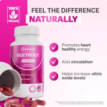 GWYNNE Rosabella Organic Beet Root Capsules 1300mg Remolacha En Polvo Para Un Aporte Natural De Energía Y Resistencia,suplemento De Remolacha Probado En Laboratorio 60 Cápsulas - Otros - Ver 3