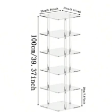 25x25 Acrylic Shoe Rack, Multi-Tier Space-Saving Shoe Organizer, Entryway Shoe Storage Rack, Fashionable Home Decor Item - Multicolor - View 12