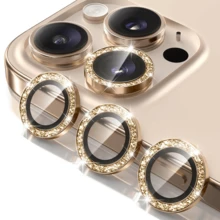 1 Set Camera Lens Protector Film For IPhone 17/16/15/14/13/12/11 Pro Max, [Anti-Drop] [Compatible With Phone Case] [Easy To Install] Camera Screen Protective Film Accessories - Gold - View 20