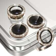 1 Set Camera Lens Protector Film For IPhone 17/16/15/14/13/12/11 Pro Max, [Anti-Drop] [Compatible With Phone Case] [Easy To Install] Camera Screen Protective Film Accessories - Gold - View 19