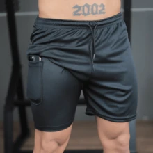 Set Of 3 2-In-1 Bermuda Shorts In Vibrant Summer Colors, Regular Fit, Drawstring - 白色,藍色和黑色 - 查看 2