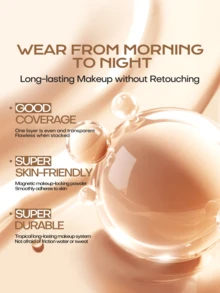 MISTINE 2pcs 13g/Pc Soft Focus Cushion Foundation, Creates Natural Dewy Makeup, Moisturizing, Suitable For Dry Skin, Medium Coverage LF100 - LF100 - View 6