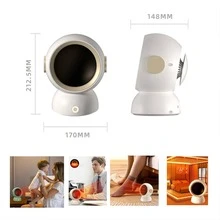 SOKANY 600W/1200W Portable Electric Space Heater, Dual Speed, Wide Angle Heating, Energy Efficient Home Use, Overheat Protection, Lightweight & Compact For Office, Bedroom, Study Room, Rapid Heating In Winter - EU C Type Plug(220-240V) - View 3