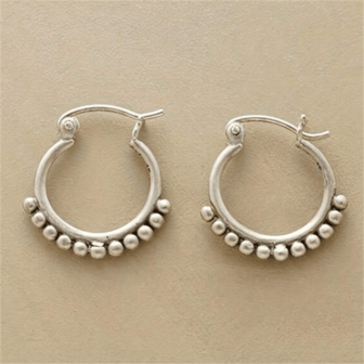 一对简约迷你球形耳环，复古波西米亚风格，适合女士日常休闲佩戴，情人节礼物