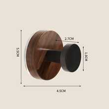 Suction Cup Wreath Hanger, Adhesive Wooden Wall Coat Hooks, Farmhouse Decorative Natural Walnut Wood Towel Hooks For Front Door/Glass Window/Over Door/Outdoor/Kitchen, Hanging Hats Towels Robe Clothes Keys Bags Jackets Christmas/Thanksgiving/Halloween/Christmas Decor, Practical Home Storage Items - Multicolor - View 5