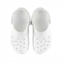 Crocs Classic Clogs Men's Comfort Slides Shoes Beach & Casual Slippers - Trắng/Trắng - Xem 3