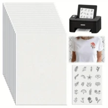 5/10张 A4尺寸空白水溶性刺绣稳定纸 - DIY刺绣纸，可打印中等重量纸 - 适用于手工和机器刺绣，兼容打印和绘制图案，刺绣工具，刺绣配件，尺寸可定制，适用于家居用品、DIY手工项目、成人工艺品、缝纫配件、十字绣、缝纫面料、缝纫图案、工艺用品、生日礼物、个性化礼物、送给祖父母的礼物 - 彩色 - 查看 10
