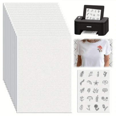 1/5/10 Sheets, A4 Size Blank Adhesive Water-Soluble Embroidery Stabilizer Paper - DIY Embroidery Paper, Printable Medium Weight Paper, Suitable For Hand And Machine Embroidery, Compatible With Printing And Drawing Patterns, Embroidery Tools, Sewing