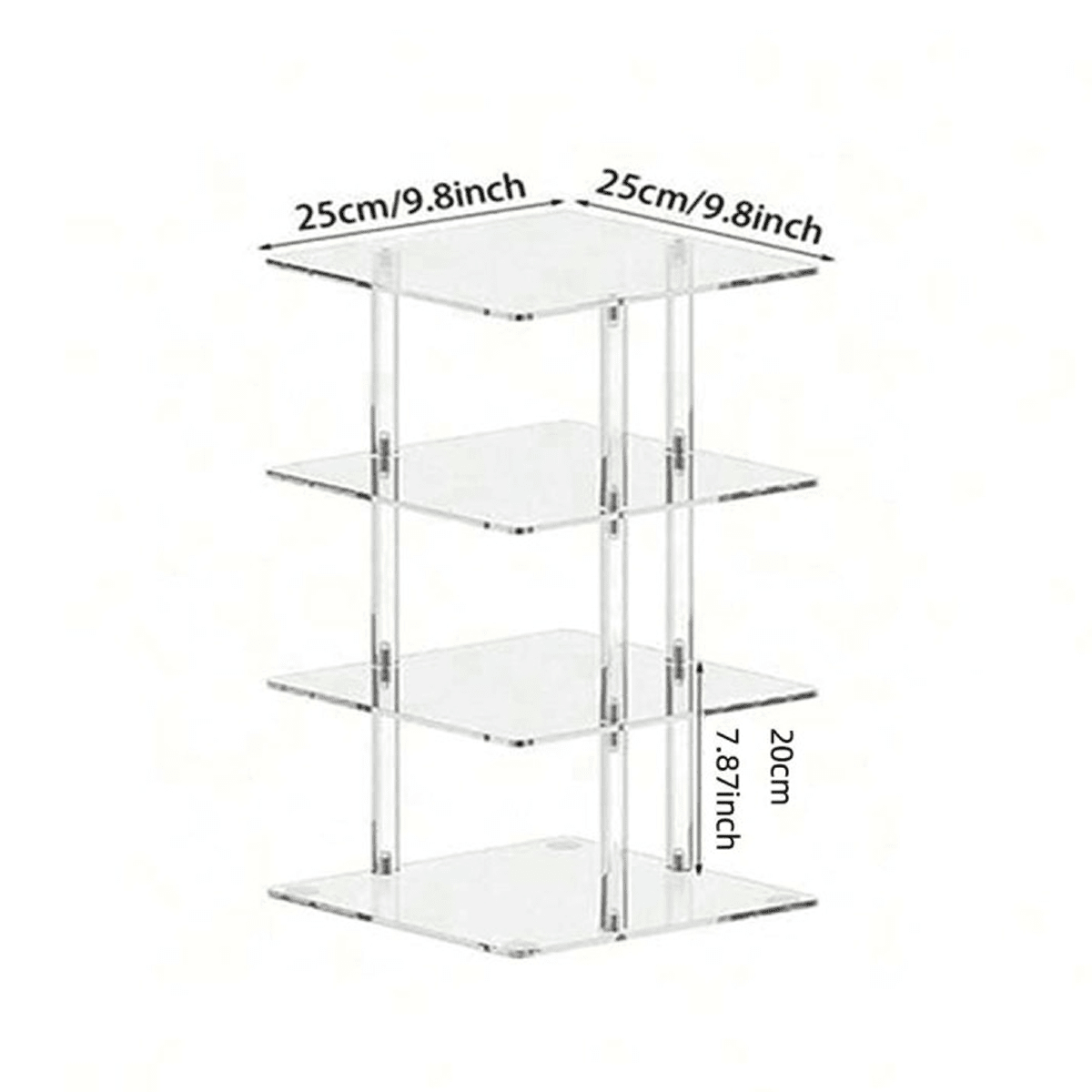 25x25 Acrylic Shoe Rack, Multi-Tier Space-Saving Shoe Organizer, Entryway Shoe Storage Rack, Fashionable Home Decor Item - Multicolor - View 5