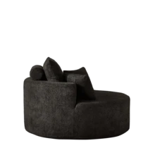 Chenille-Schaumstoff-Einzelsessel, keine Montage erforderlich, flauschiger moderner Schlafsessel für Wohnzimmer, Schlafzimmer, Lounge und Vorführraum