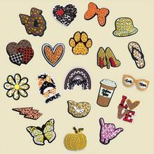 20 Peças Conjunto de Decorações de Sapato Estampa de Leopardo Cartoon, Encantos de Sapato Bolsa de Praia PVC, Presente de Acessórios de Sapato para Festa de Aniversário, Natal, Dia dos Namorados, Halloween