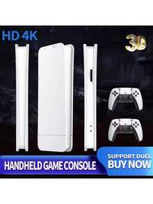 4K Retro Console With 2 Wireless Controllers – 20,000 Games + 20 Emulators – Plug And Play – Compatible With TV, Monitor, PC And Projector – Ideal Gamer Gift - White - View 9
