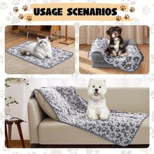 1 pătură de pluș cu imprimeu de labă de câine, cu dragon - fibră de poliester ultra-moale și caldă, potrivită pentru câini și pisici, lavabilă la mașină - ideală pentru somn, paturi și călătorii