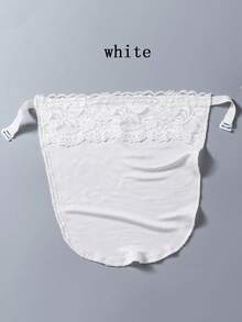 1pc New Premium Strapless And Anti-Lightning Monodeluxe Silk Camisole With Lace Edges And Mock Collar