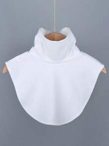 4 Pieces/1 Piece Solid High Elasticity Large-Size High-Neck Soft Fleece Faux Collar Fleece Sweater Collar Neckline, Warm Neck Protection For Spring, Autumn, Winter Base Layer Faux Collar