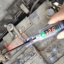 CASALIVA Probador de Circuito de Visualización LCD Digital de 3 a 90 V,  Luz de Prueba con Cable de Resorte Extendido, Probador de Bajo Voltaje,  Herramienta de Mantenimiento Automotriz Multifuncional - Negro - Ver 5