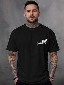 Respect The Locals 100% Cotton 30.1 Combed Men's Printed T-Shirt - 黑色 - 查看 2