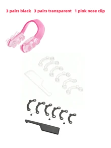3 piezas Moldeador de elevación nasal, Moldeador de clip nasal de 3 tamaños, Clip de elevación y moldeado de la nariz, Herramienta de belleza de silicona fina, Herramienta de moldeado invisible sin dolor, Adecuado para hombres y mujeres, Regalo de Navidad - Multicolor - Ver 17