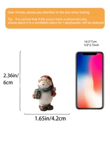 1pc Adorable Christmas Snowman Resin Figures Collection: Cute And Delightful Holiday Decorations With Intricate Holiday Details (Christmas Tree, Star, Gifts, Etc.). Perfect For Home Windowsills, Mantels, Tabletops, Or As Charming Christmas Tree Ornaments. Suitable For Room Decoration, Home Decoration, Birthday Decoration, Kitchen Decoration, Wedding Decoration, Bedroom Decoration, Living Room Decoration, Gifts, And Party Decorations.