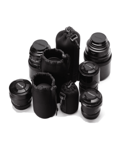 1/4 包相机镜头包，优质氯丁橡胶材质，防水大容量设计，柔软相机镜头包，镜头保护套，单反相机镜头包收纳包潜水料镜头包镜头盒防水腰包防震镜筒，适用于大多数 N 索尼数码单反相机，