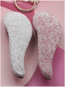1pc Rhinestone Decor Massage Air Cushion Hair Brush, Portable Detangling Comb With Magic Smoothing Effect,Hair Brush,Slick Back Brush,Styling Brush,Curly Hair Brush,Edge Brush,Hair Comb,Brush Hair,Hair Brush Set,Comb Hair,Comb For Curls,Detangling Brush,Hair Brush For Women,Hair,Travel,Hair Products,Hair Tools,Hair Stuff,Barber,Barber Accessories,Barbershop,Hairdressing Equipment - Multicolor - View 1