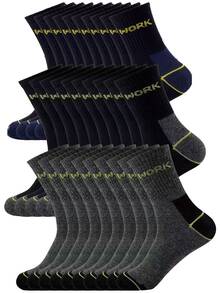 2/5/10/20 Pairs Men's Casual Sports Mid-Calf Socks, Suitable For Running, Fitness, All Seasons - Multicolor - View 2