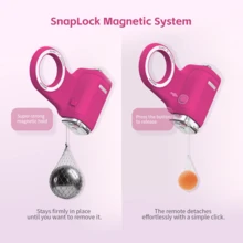 COMITOK 磁吸式手机支架，可拆卸遥控器，兼容苹果手机，一键启动相机，曝光锁定，可充电单反快门，摄影师礼物 - 玫紅色 - 查看 10