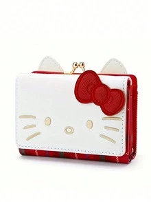 Sanrio Mother's Day/Valentine's Day Gift, 1pc Cute Hello Kitty & Pompompurin Everyday Commute/Birthday Gift Wallet Card Holder Multifunctional Organizer